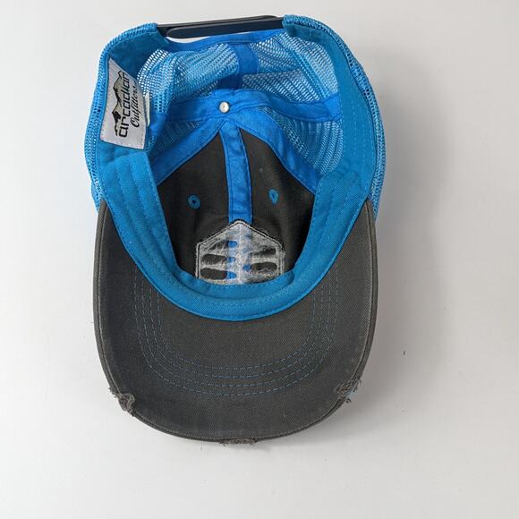 Idaho Trucker Hat "Whatever Floats Your Boat" Mesh Snapback Blue Gray One Size - Picture 6 of 16